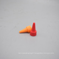 24410 Red and Orange Color Cosmetic Long Nozzle Plastic Cap
